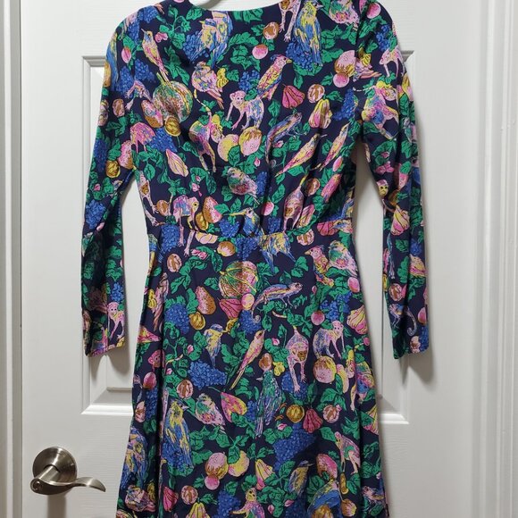 & Other Stories Monkey Print Mini Dress - Size 4 - Picture 4 of 5